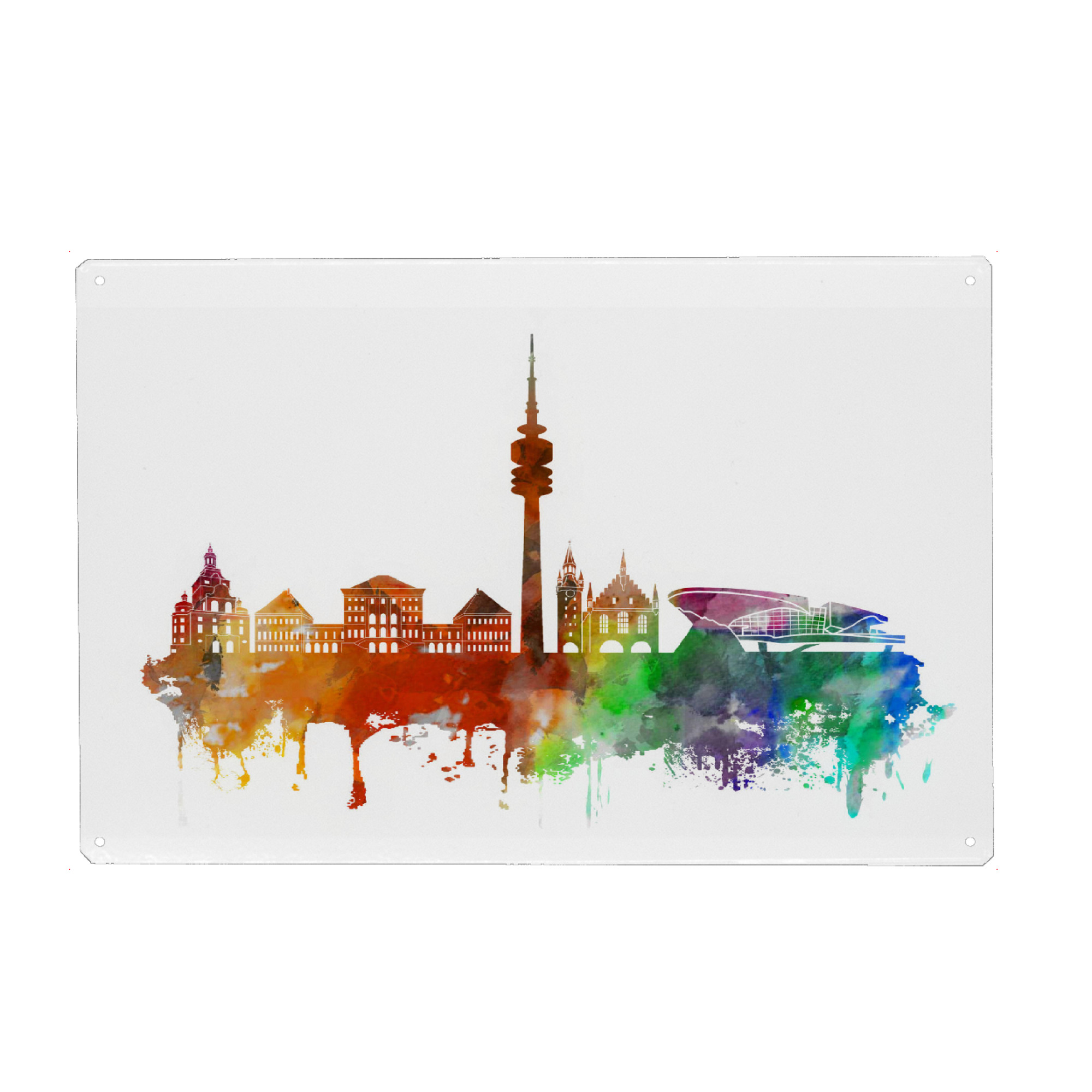 Metall Poster "Munich Germany Skyline" artboxONE - Städte,Städte / München,Reise