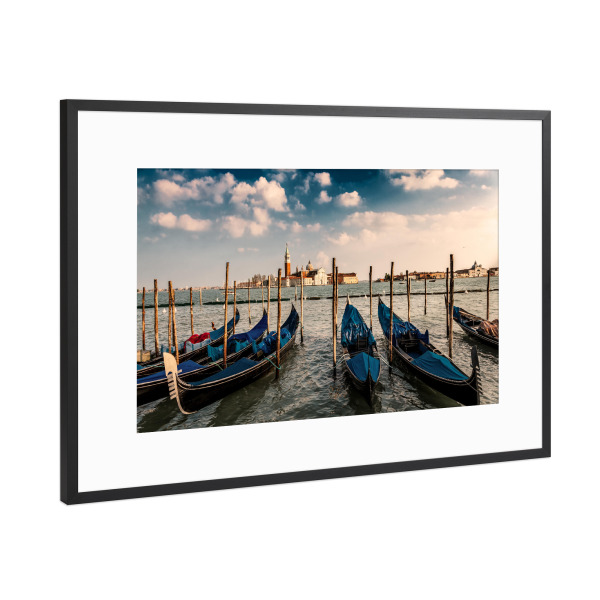 Poster mit Rahmen Schwarz (Metallic) "Venedig 06" artboxONE - Städte,Reise,Städte / Venedig