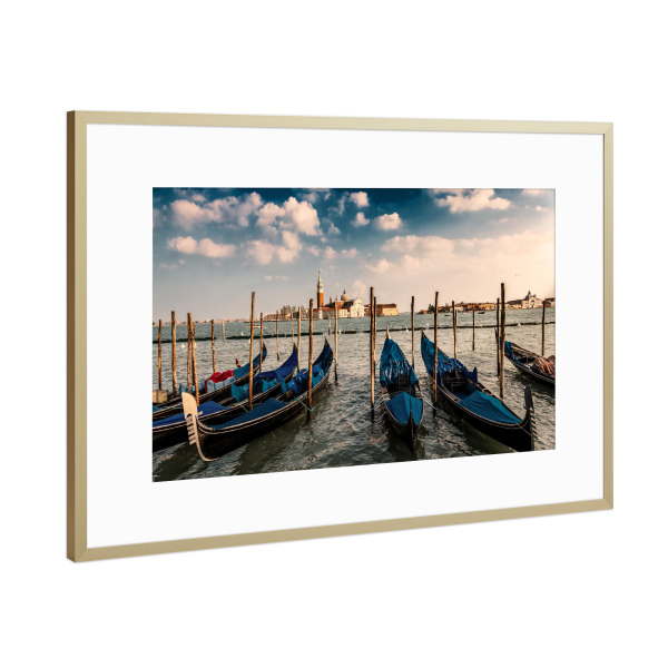 Poster mit Rahmen Gold "Venedig 06" artboxONE - Städte,Reise,Städte / Venedig