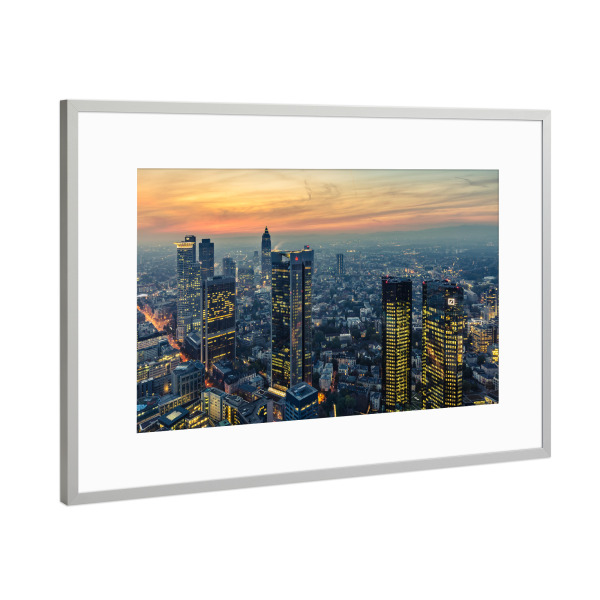 Poster mit Rahmen Silber "Frankfurt 08" artboxONE - Städte,Reise,Architektur,Städte / Frankfurt