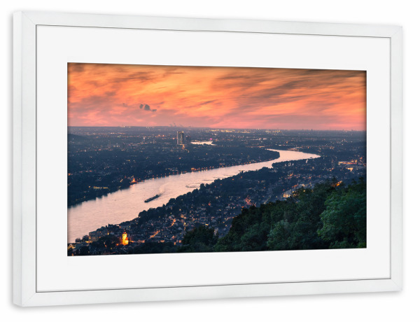 Poster mit Rahmen weiß "Der Rhein 10" artboxONE - Städte,Natur,Reise,Städte / Weitere