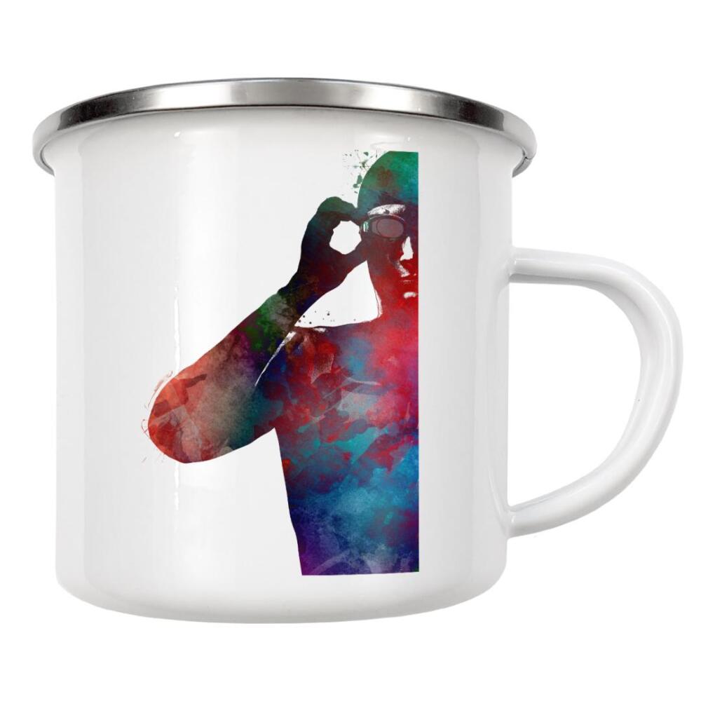 Emaille Tasse "Schwimmsport" artboxONE - Menschen,Sport - Schwimmer,Sport,Schwimmen,Schwimmbad
