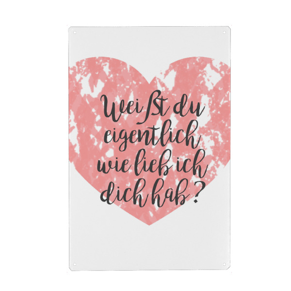 Holzbild "Ich hab dich lieb" artboxONE - Typografie,Liebe