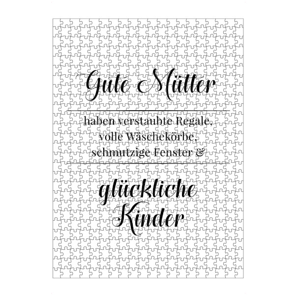 Puzzle Ravensburger "Gute Mütter" artboxONE - Typografie,Schwarzweiß - Mutter,Mütter,Glücklich,Kinder - Bild mutter