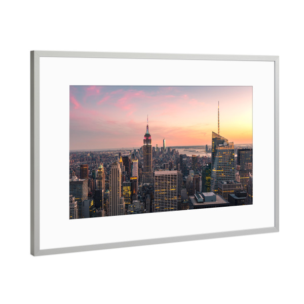 Poster mit Rahmen Silber "New York City 17" artboxONE - Städte,Städte / New York