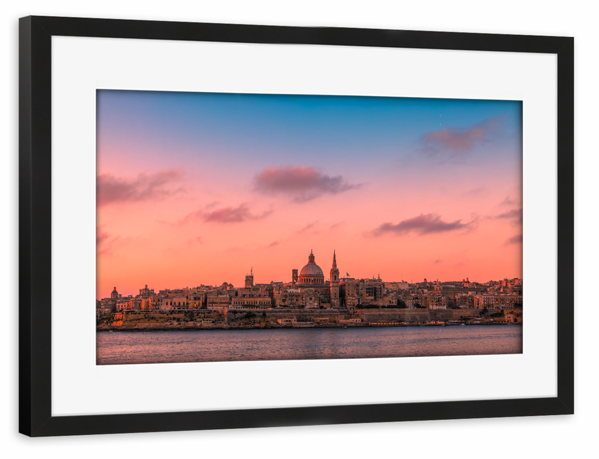 Poster mit Rahmen schwarz "Malta 03" artboxONE - Städte,Reise,Städte / Weitere
