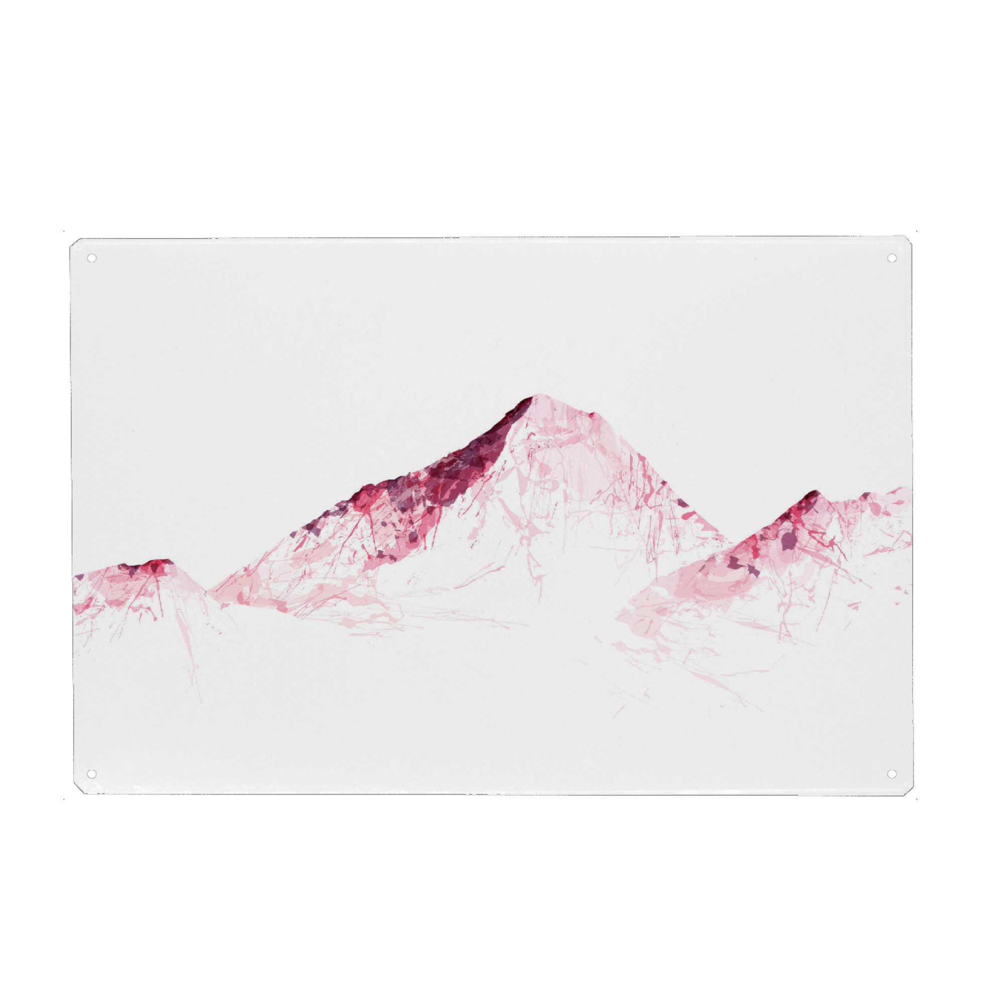 Metall Poster "MOUNT EVEREST mountainsplash pink" artboxONE - Natur,Reise,Reise / Länder