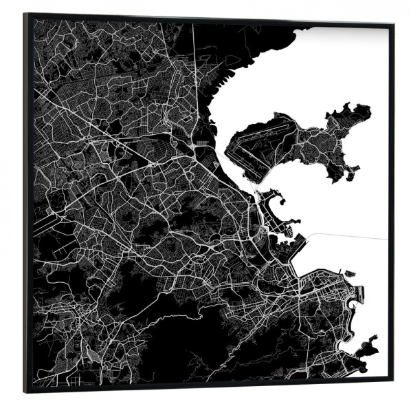Poster mit schwarzem Rahmen 30x30 cm "Rio in black" artboxONE - Städte / Rio de Janeiro - Rio de janeiro,Samba,Hauptstadt,Brasilien