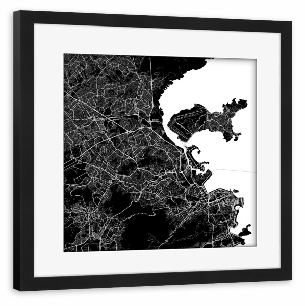 Poster mit Rahmen schwarz "Rio in black" artboxONE - Städte / Rio de Janeiro - Rio de janeiro,Samba,Hauptstadt,Brasilien