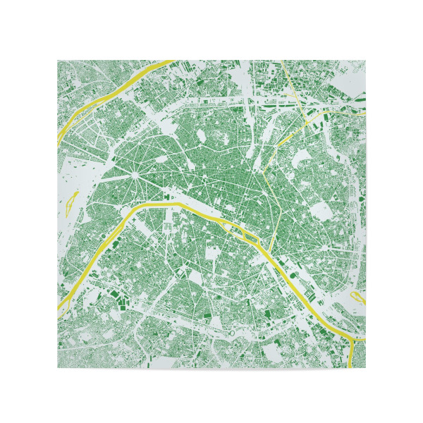 Poster 20x20 cm "Paris in green" artboxONE - Städte / Paris - Paris,Stadt der liebe,Valentisntag,Muttertag,Frankreich