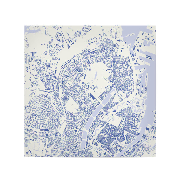 Poster 20x20 cm "Kopenhagen blue" artboxONE - Städte / København - Dänemark,Danmark,Kobenhaven,Däne,Norden