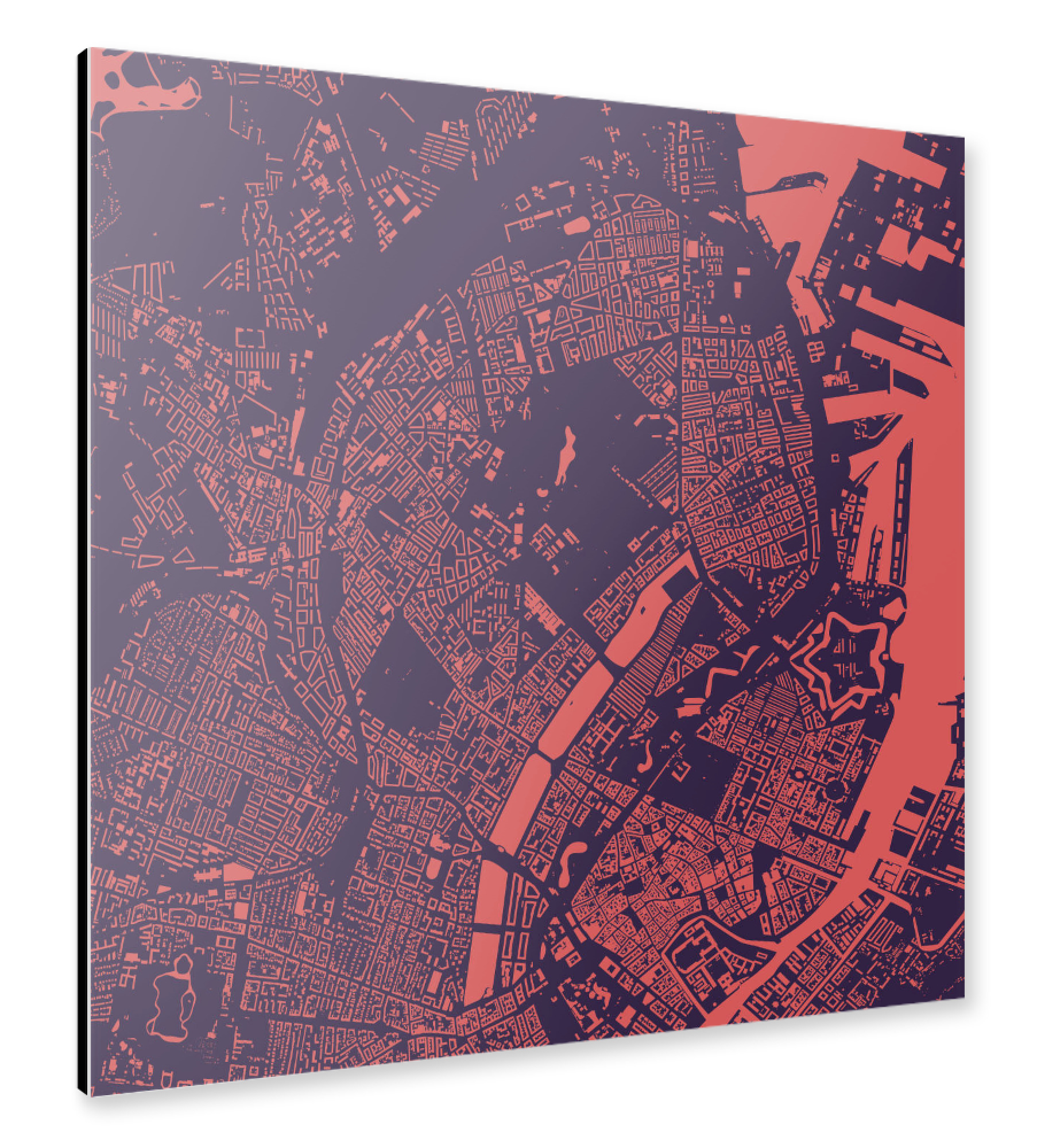 Alu-Dibond "Kopenhagen purple" 30x30 cm artboxONE