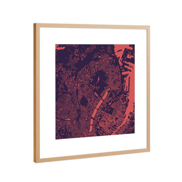 Poster mit Rahmen Kupfer "Kopenhagen purple" artboxONE - Städte / København - Dänemark,Danmark,Kobenhaven,Däne,Norden