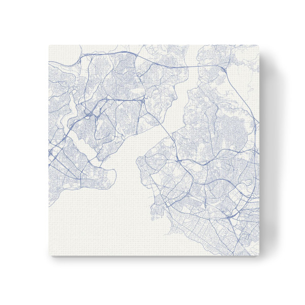 Leinwandbild "Blue Istanbul" artboxONE - Städte / Istanbul - Istanbul,Türkei,Moschee,Stadtkarte,Maps