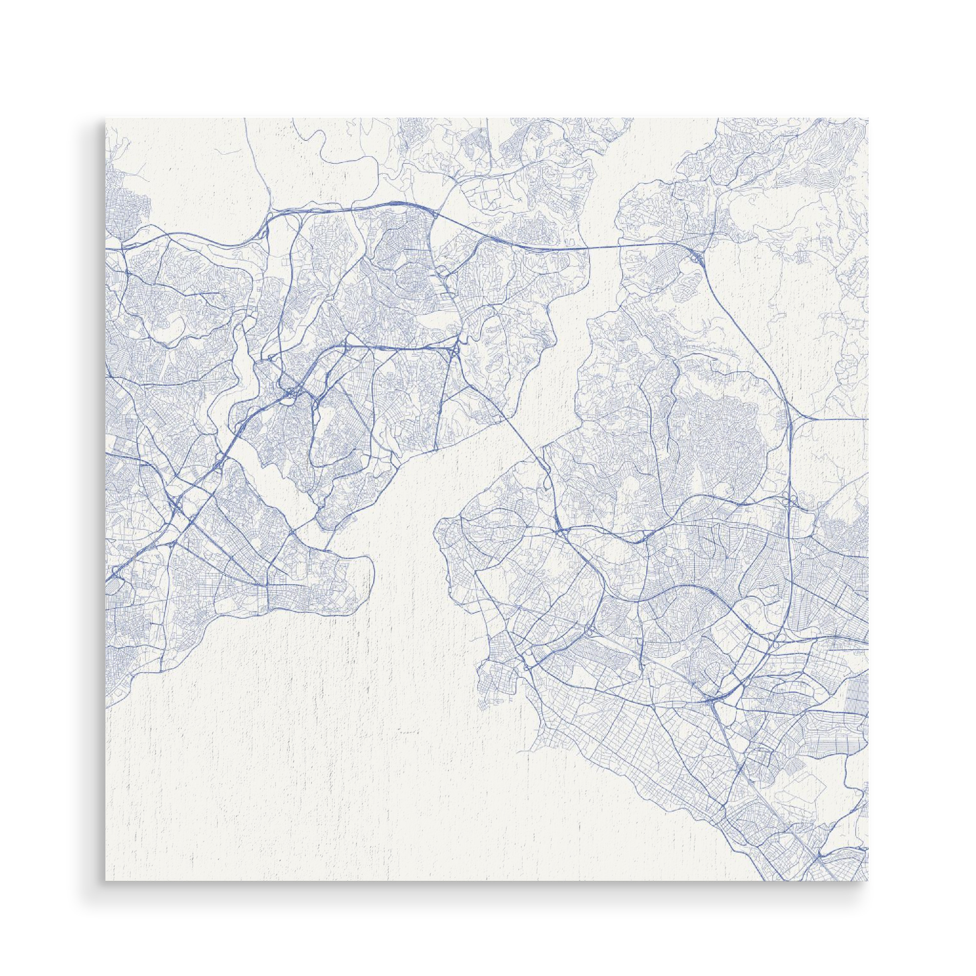 Holzbild "Blue Istanbul" artboxONE - Städte / Istanbul - Istanbul,Türkei,Moschee,Stadtkarte,Maps
