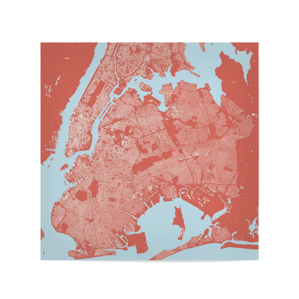 Poster 20x20 cm "New York pink" artboxONE - Städte / New York - Big apple,Nyc,Amerika,Nordamerika,Reise,Usa,Vereinigte staaten von amerika,Städtekarte