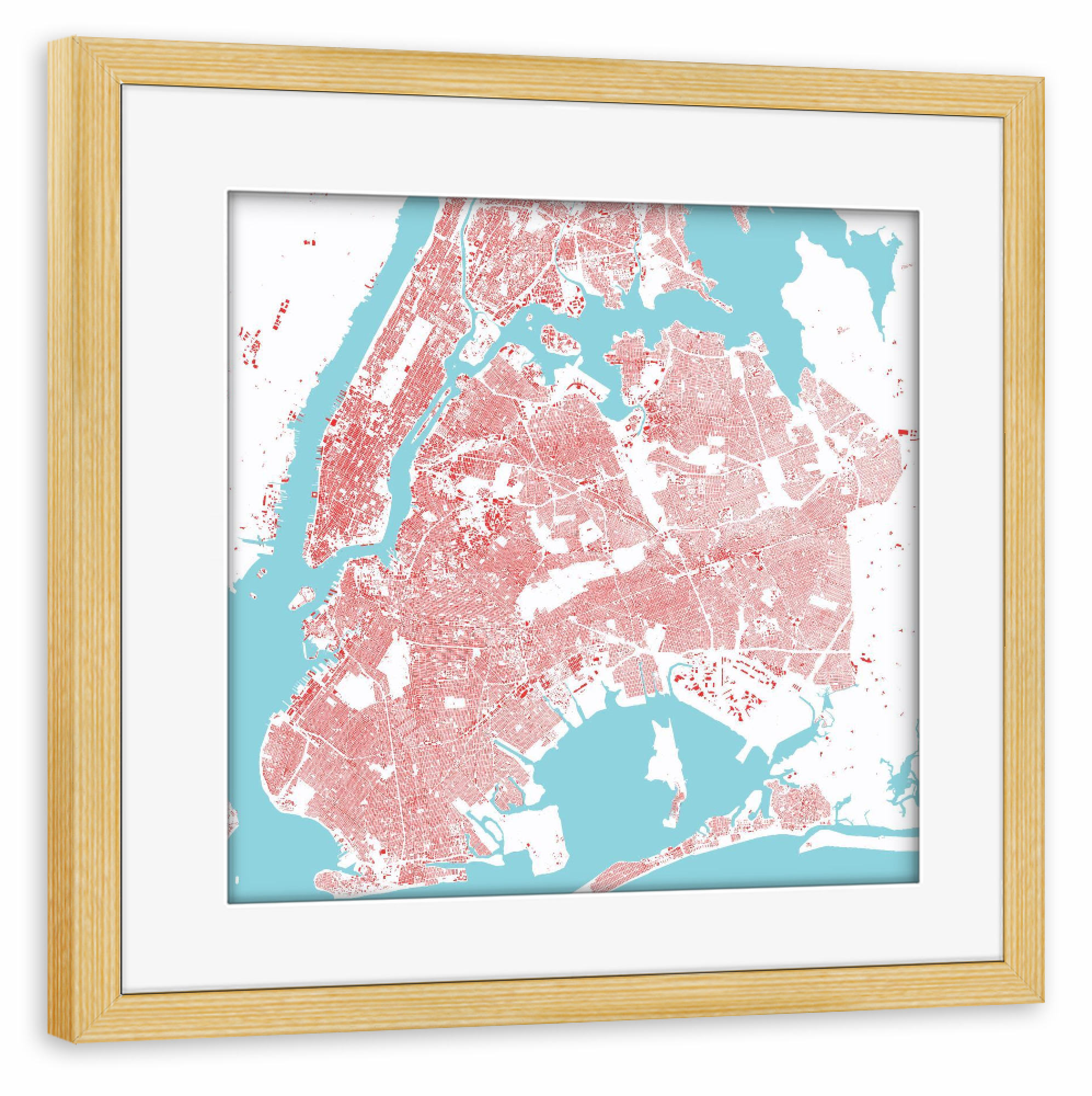 Poster mit Rahmen kiefer "New York City 7" artboxONE - Städte / New York
