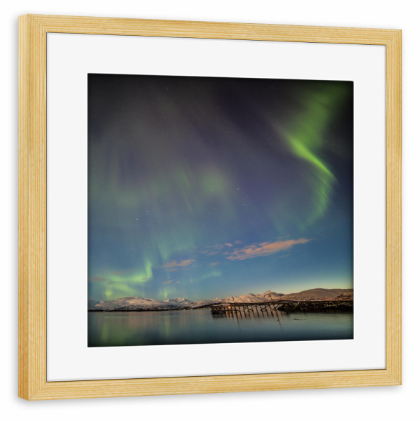 Poster mit Rahmen kiefer "Nordlicht XV" artboxONE - Natur