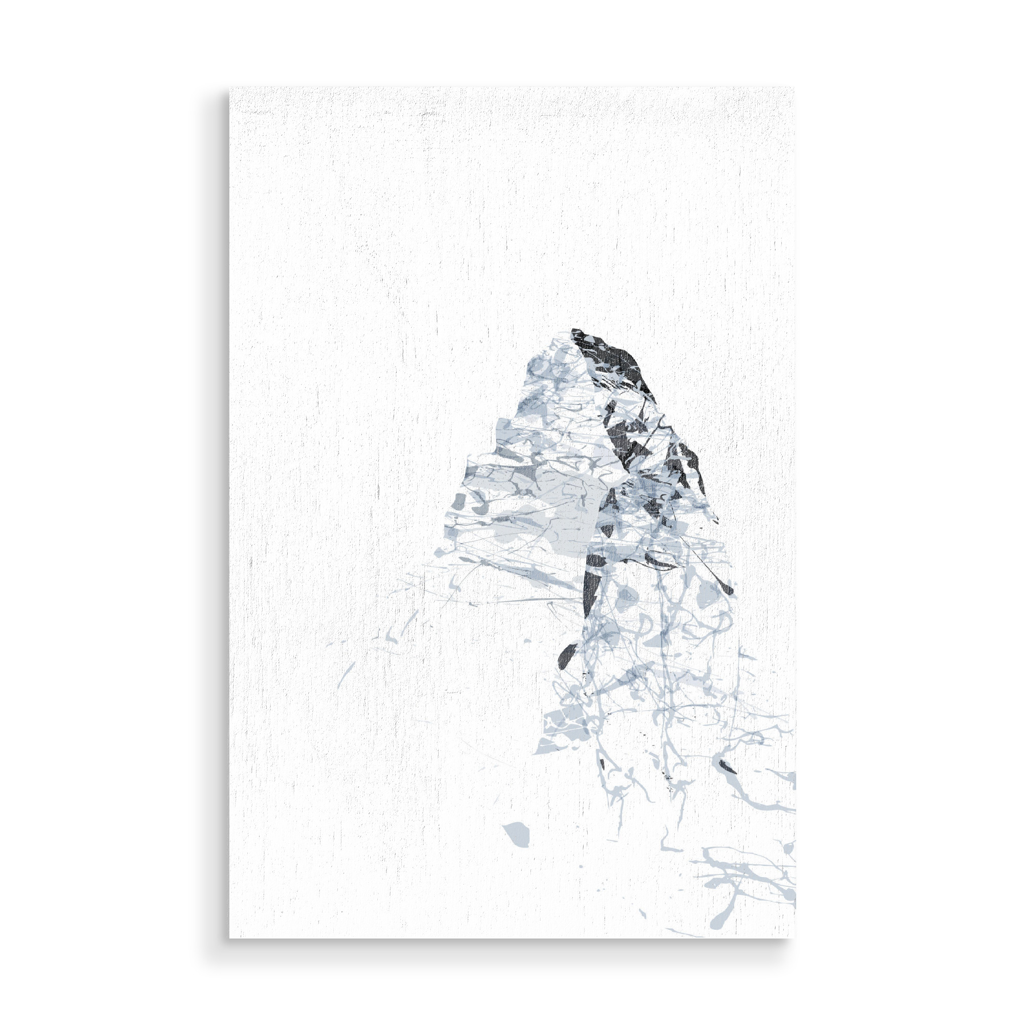 Holzbild "Mountainsplash Matterhorn anthrazit" artboxONE - Natur,Reise,Schwarzweiß - Berg,Gebirge,Pink,Modern,Abstrakt,Berge mythen,Schweiz,Pastell