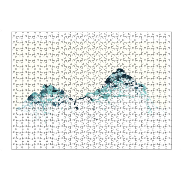 artboxONE Puzzle "Mountainsplash Mythen turquoise" artboxONE - Natur,Reise - Berg,Gebirge,Bunt,Modern,Abstrakt,Berge,Mythen,Schweiz - Bild Berg