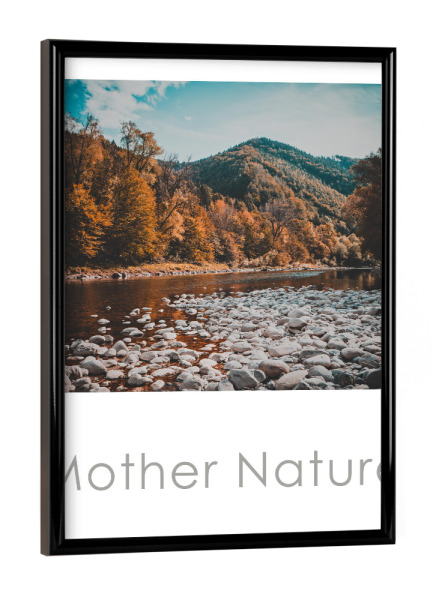 Poster mit schwarzem Rahmen "Mother Nature" artboxONE - Natur,Menschen - Mama,Mutti,Muttertag,Familie,Geschenk,Liebe,Natur,Berg,See,Erde
