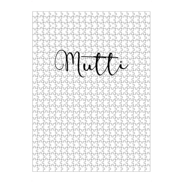artboxONE Puzzle "Mutti" artboxONE - Typografie,Schwarzweiß - Mama,Muttertag,Mutti,Familie,Liebe,Mother,Love - Bild mama