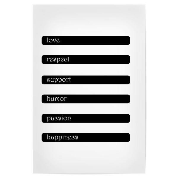 Poster "This is what I am" artboxONE - Typografie,Schwarzweiß - Muttertag,Mama,Familie,Strong,Love,Eigenschaften,Typo,Mother