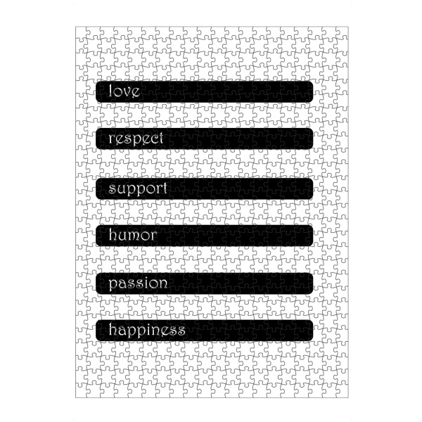 Puzzle Ravensburger "This is what I am" artboxONE - Typografie,Schwarzweiß - Muttertag,Mama,Familie,Strong,Love,Eigenschaften,Typo,Mother