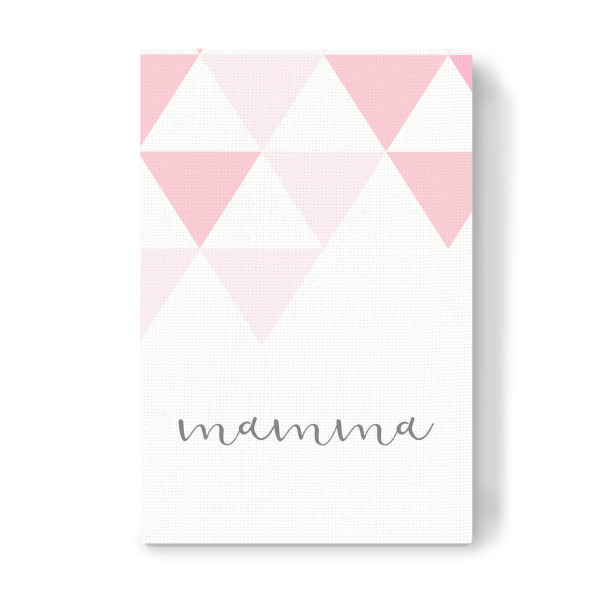 Leinwandbild "Mamma Triangle" artboxONE - Menschen - Muttertag,Familie,Dreiecke,Koralle,Mama,Mutter,Geschenk,Mother