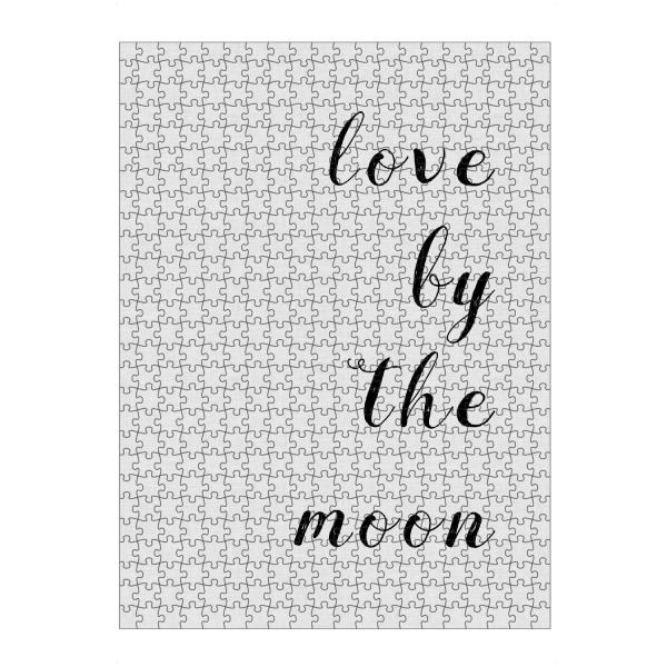 Puzzle Ravensburger "Love By The Moon" artboxONE - Typografie,Natur,Schwarzweiß,Liebe