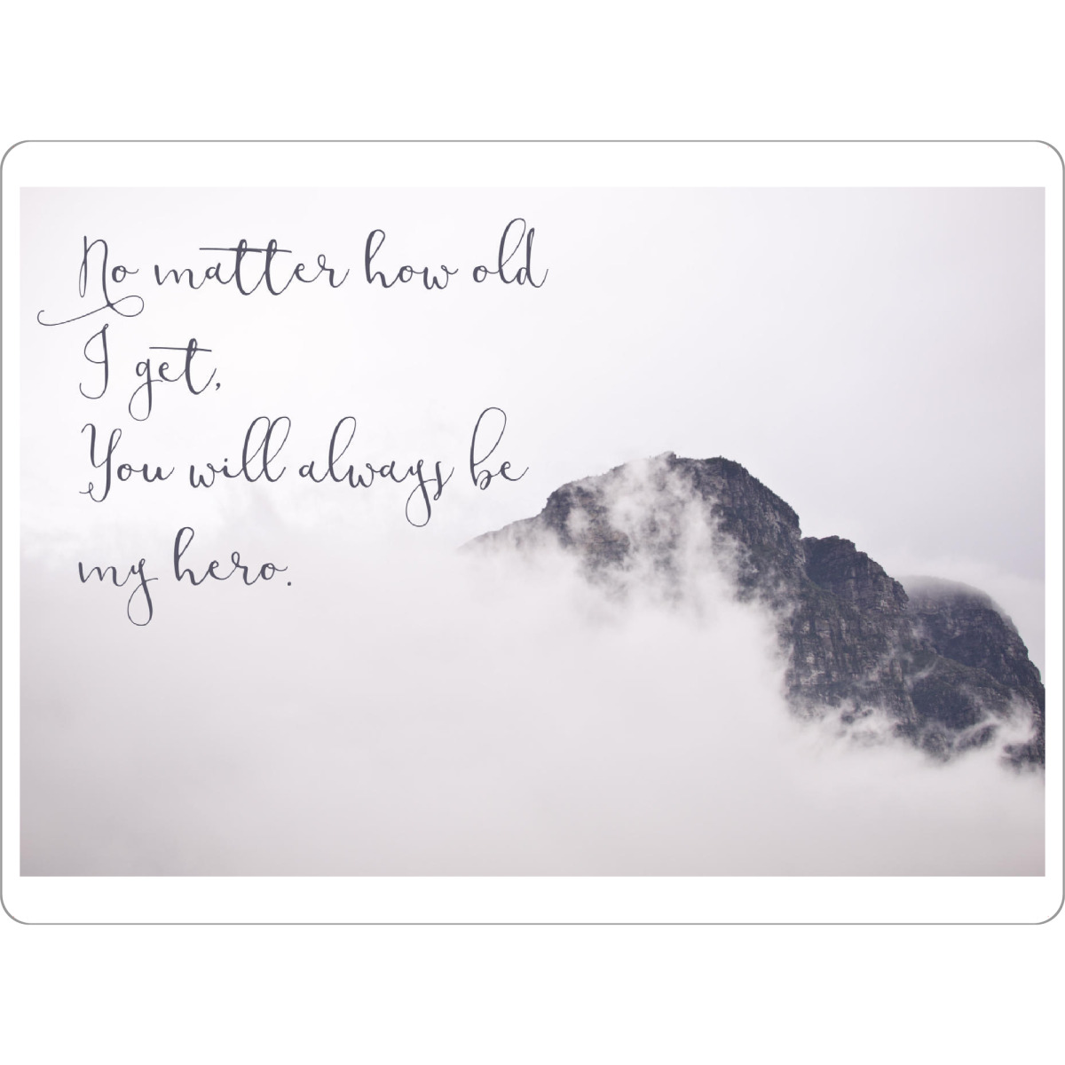 Tischset "You are my hero" artboxONE - Typografie,Natur,Schwarzweiß - Dad,Papa,Vatertag,Familie,Geschenk,Opa,Männer,Mann - Bild dad