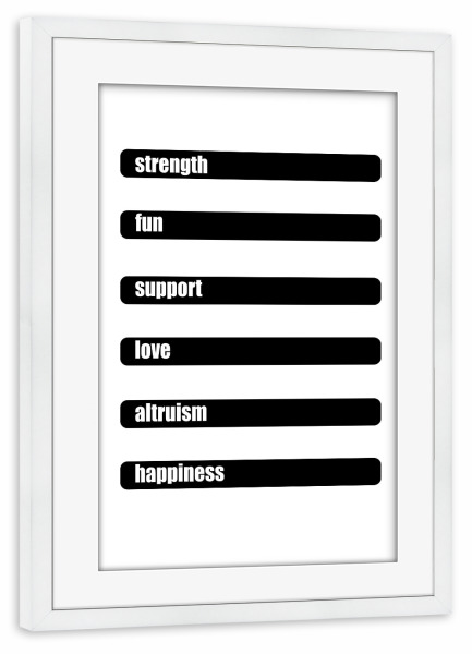 Poster mit Rahmen weiß "Vater sein" artboxONE - Typografie,Schwarzweiß - Dad,Papa,Vatertag,Familie,Geschenk,Opa,Männer,Mann