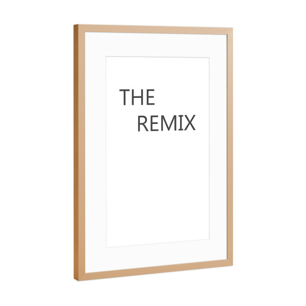 Poster mit Rahmen Kupfer "The Remix" artboxONE - Typografie,Schwarzweiß - Vatertag,Papa,Dad,Familie,Geschenk,Mann,Männer,Kind,Baby