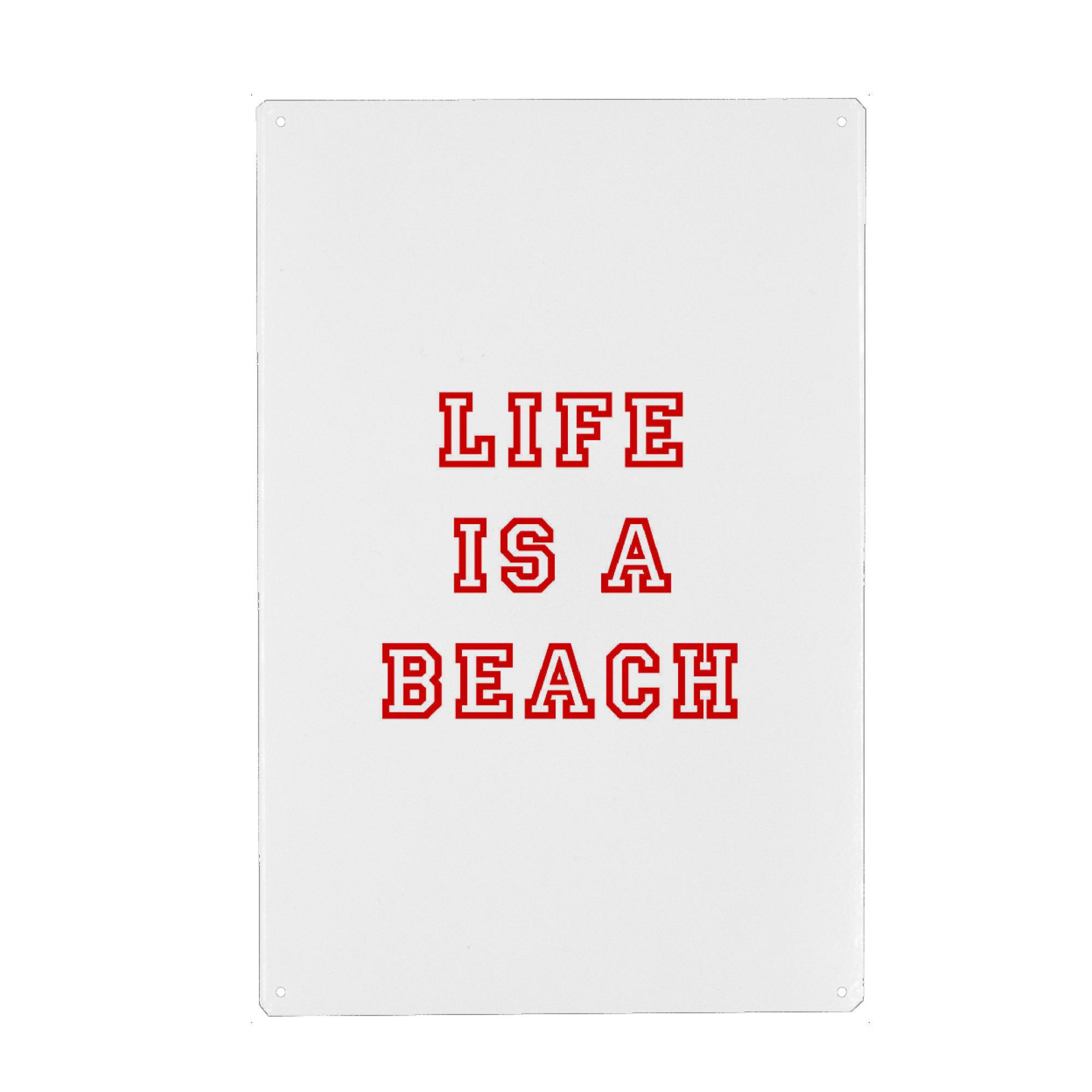 Holzbild "Life is a Beach" artboxONE - Typografie,Reise / Strand und Meer,Festivals