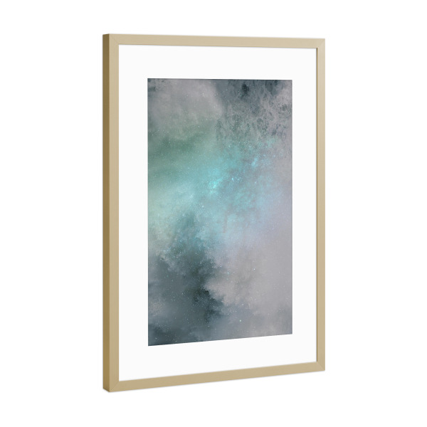 Poster mit Rahmen Gold "Dreamy Galaxy - Pastel Delight" artboxONE - Abstrakt,Galaxy