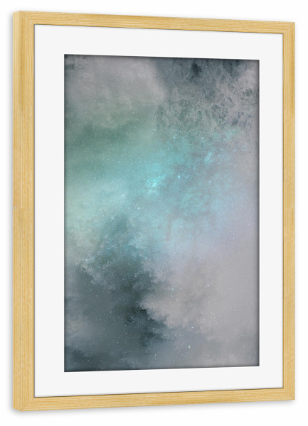 Poster mit Rahmen kiefer "Dreamy Galaxy - Pastel Delight" artboxONE - Abstrakt,Galaxy