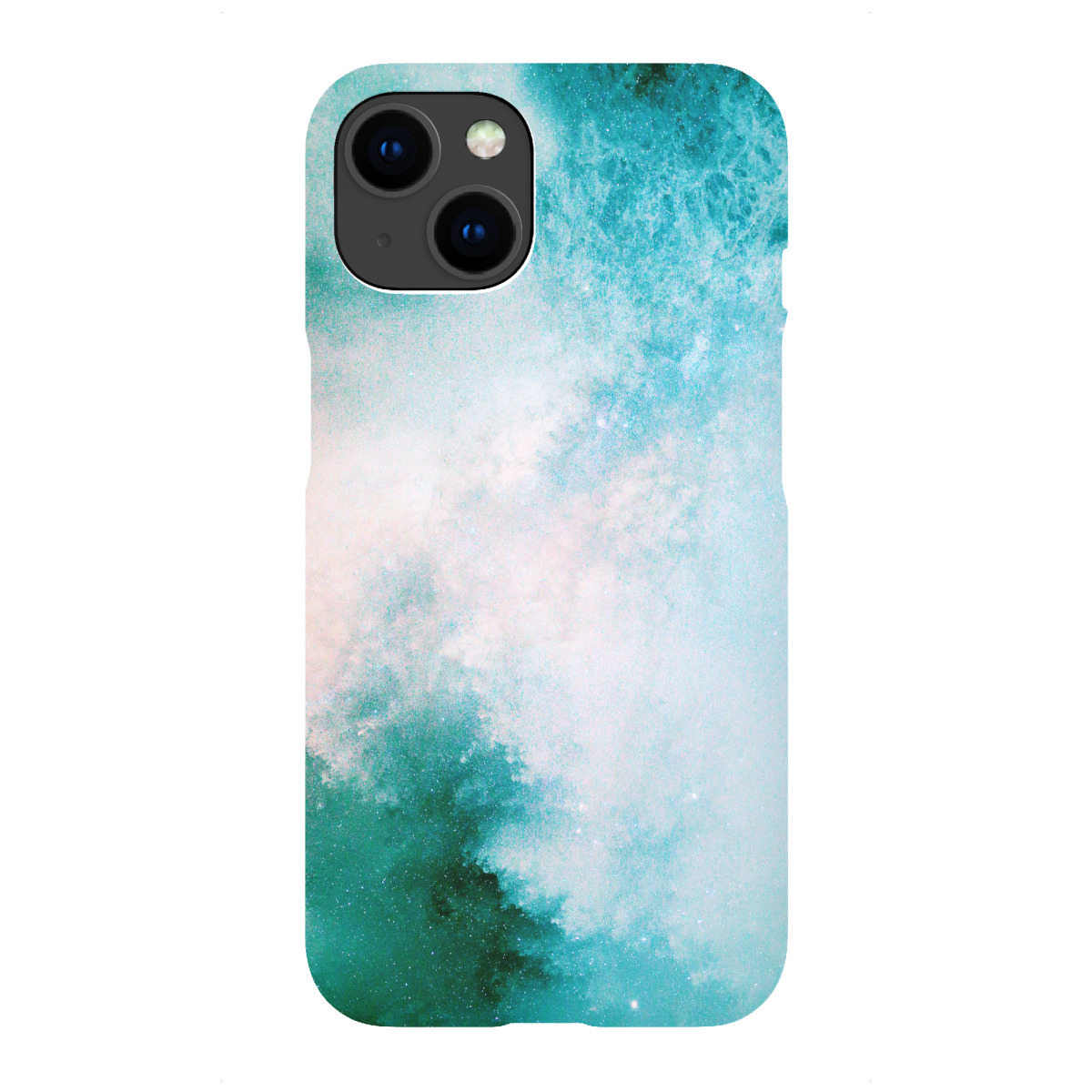 iPhone "Dreamy Galaxy - Blue and Green" Premium-Case Handyhülle artboxONE