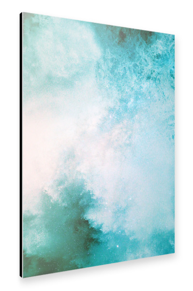 Alu-Dibond "Dreamy Galaxy - Blue and Green" 30x20 cm artboxONE