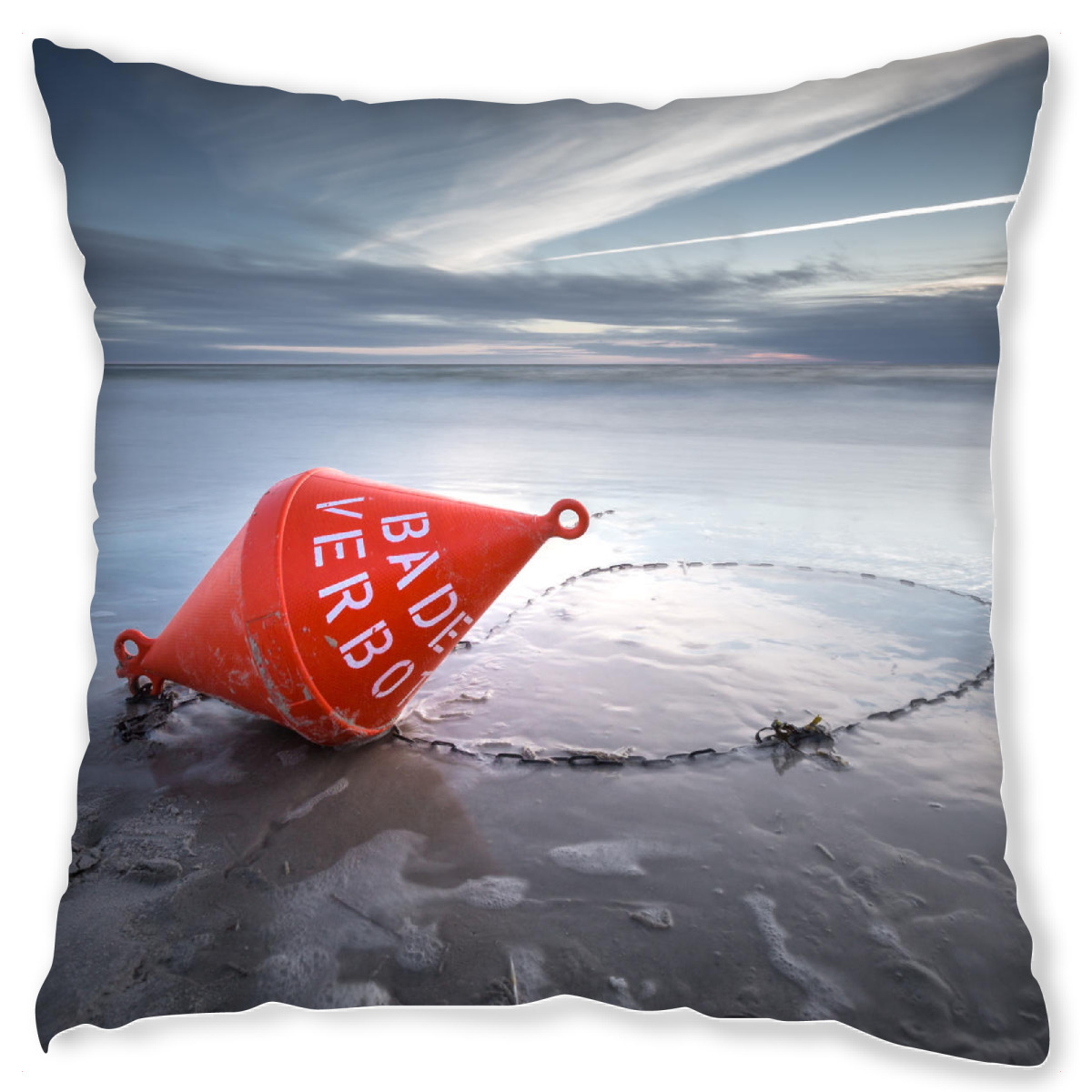 Design-Kissen "Badeverbot III" artboxONE - Natur,Reise / Strand und Meer