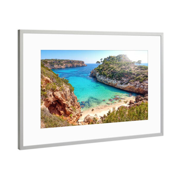 Poster mit Rahmen Silber "Mallorca 2" artboxONE - Natur,Reise,Reise / Strand und Meer