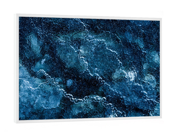 Poster mit weißem Rahmen "Eiskunst XXIII" artboxONE - Natur,Abstrakt