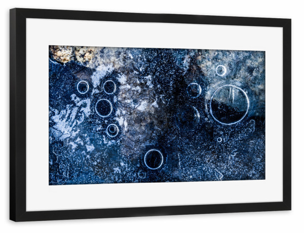 Poster mit Rahmen schwarz "Eiskunst XXI" artboxONE - Natur,Abstrakt