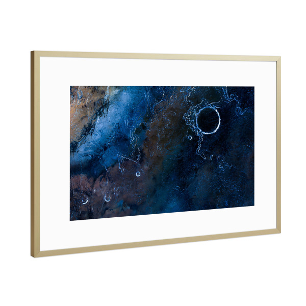 Poster mit Rahmen Gold "Eiskunst XX" artboxONE - Natur,Abstrakt