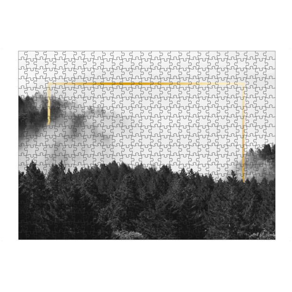 Puzzle Ravensburger "Frame in Forest (gold)" artboxONE - Natur,Reise,Schwarzweiß,Geometrie