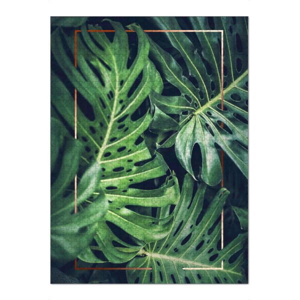 Puzzle Ravensburger "Frame in Leaves" artboxONE - Natur,Floral,Abstrakt