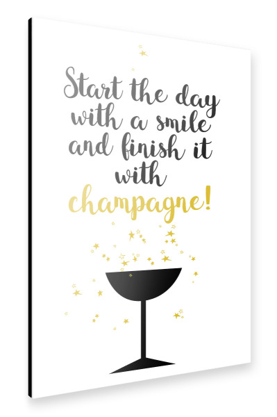 Alu-Dibond "Champagne" 30x20 cm artboxONE