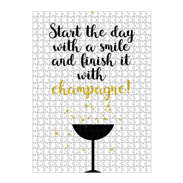 Puzzle Ravensburger "Champagne" artboxONE - Typografie,Essen & Trinken,Menschen,Schwarzweiß