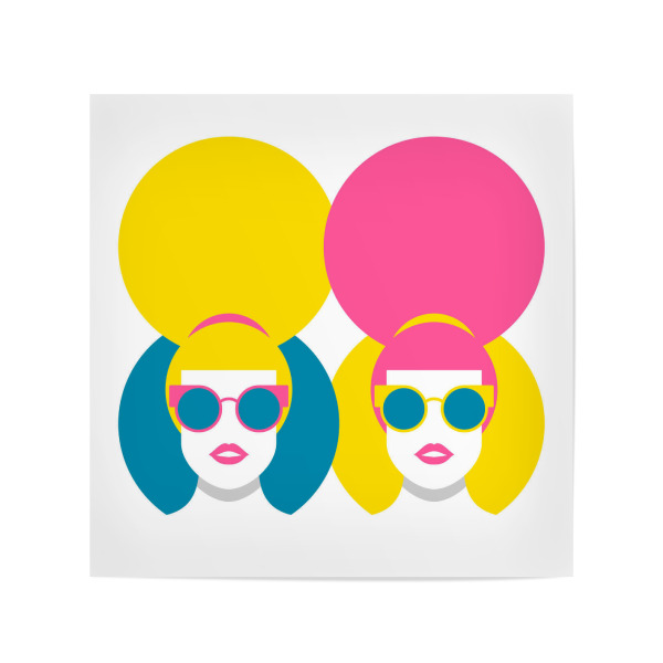 Poster 20x20 cm "Glam Girls" artboxONE - Fashion - Woman,Lady,Style,Fashion,Pop art,Sunglasses,Hairdo,Sonnenbrillen,Frau,Stylish