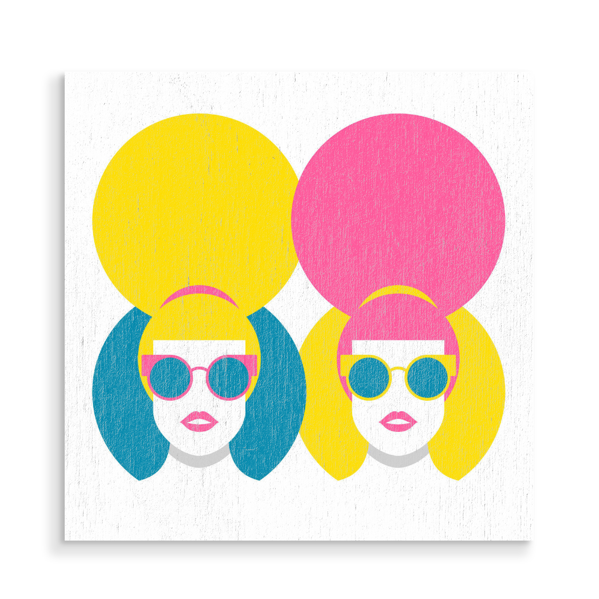 Holzbild "Glam Girls" artboxONE - Fashion - Woman,Lady,Style,Fashion,Pop art,Sunglasses,Hairdo,Sonnenbrillen,Frau,Stylish