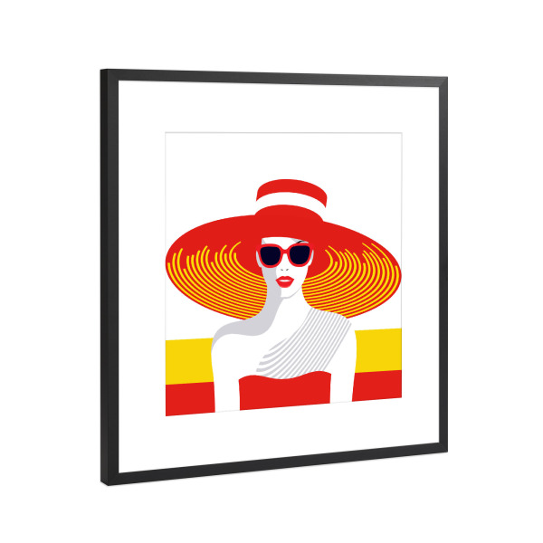 Poster mit Rahmen Schwarz (Metallic) "Spain - Stylish Journey" artboxONE - Reise,Fashion,Reise / Länder